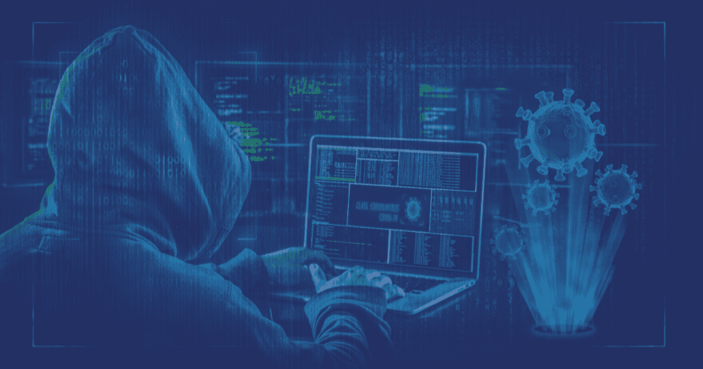 Characterization of a hacker at work on a laptop